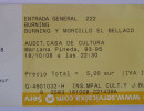 2008, Burning y Morcillo con diluvio incluido. Mi primer concierto al regresar de nuevo a vivir en Valencia.
