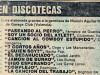 Una de las listas de cabina que me pedían para publicar en el Levante. 1987.